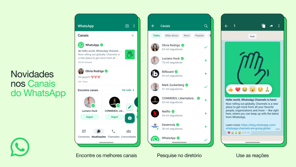 WhatsApp Canais chega ao Brasil e alguns usuário já conseguem criar canais