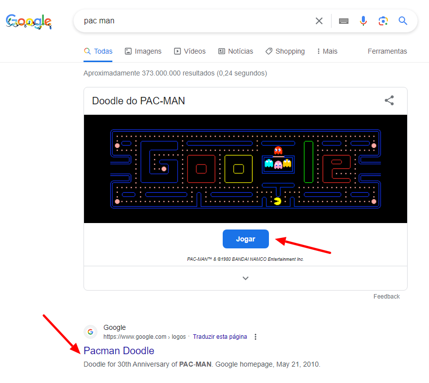 Pac Man do Google: Veja como acessar! - Pac-Man
